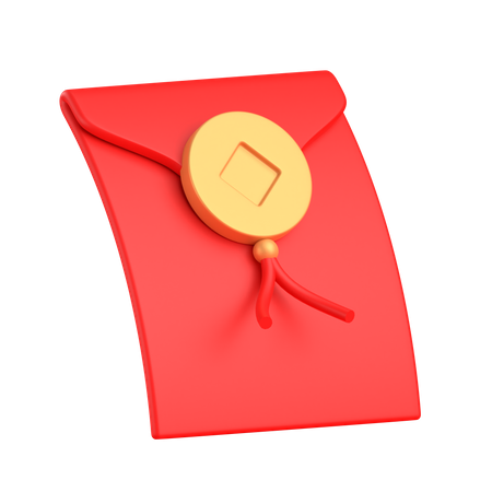 Chinese new year envelope  3D Icon