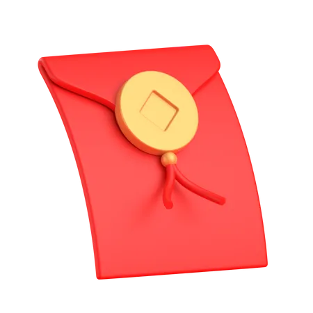 Chinese new year envelope  3D Illustration