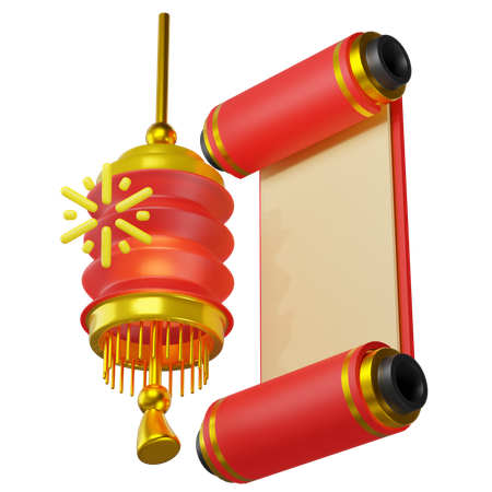 Chinese New Year lamp  3D Icon