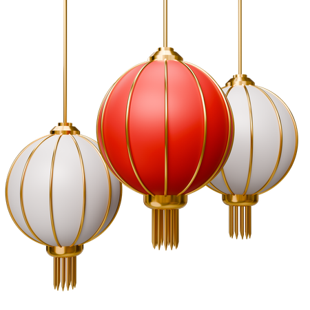 Chinese New Year Lantern  3D Icon