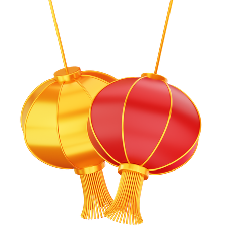 Chinese New Year Lantern  3D Icon