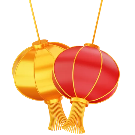 Chinese New Year Lantern  3D Icon