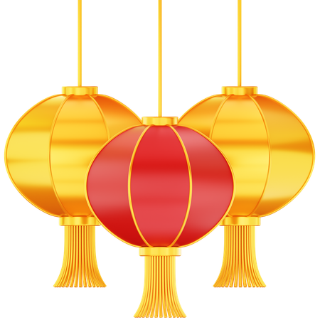 Chinese New Year Lantern  3D Icon