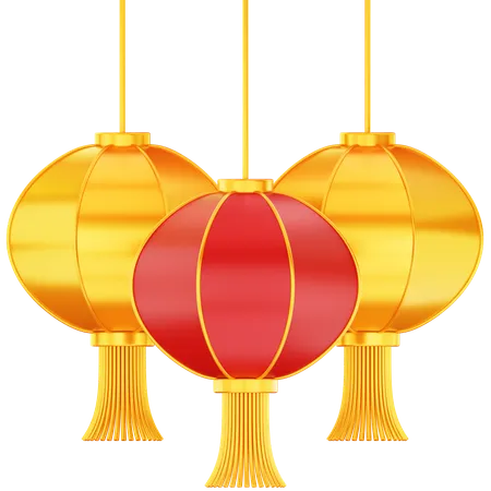 Chinese New Year Lantern  3D Icon