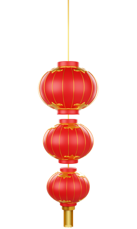 Chinese New Year Lantern  3D Icon