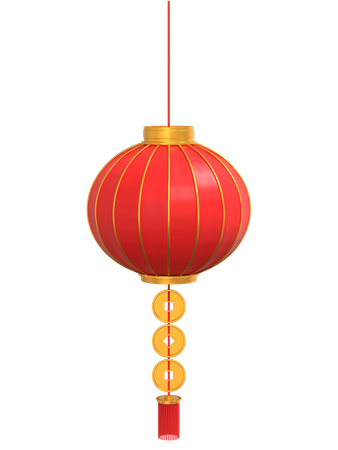 Chinese new year lantern  3D Illustration