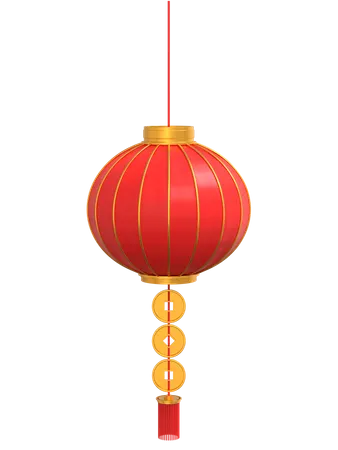 Chinese new year lantern  3D Illustration