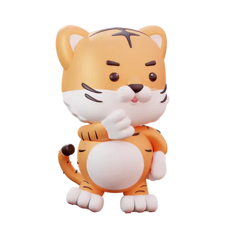 Chinese New Year Mascot Tiger  3D Illustration