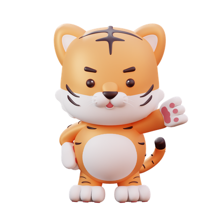 Chinese New Year Mascot Tiger  3D Illustration