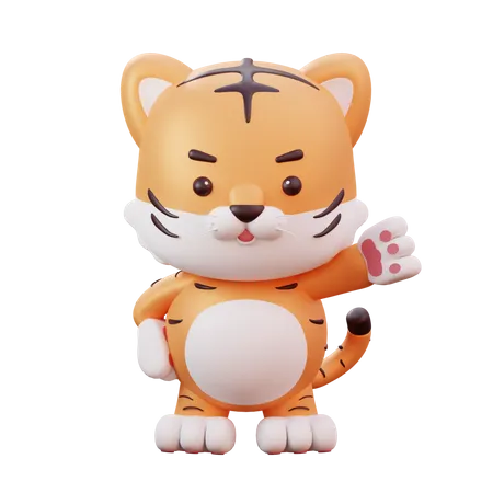 Chinese New Year Mascot Tiger  3D Illustration