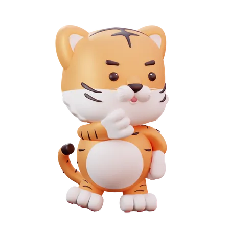 Chinese New Year Mascot Tiger 3D Illustration