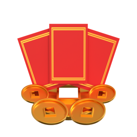 Chinese new year red envelope 3D Illustration