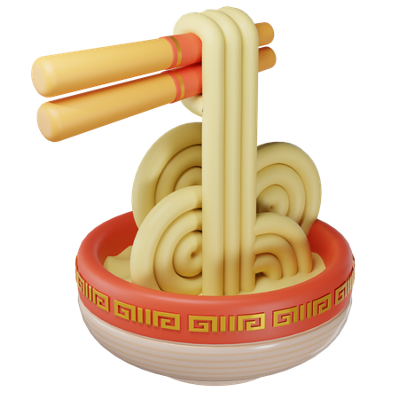 Chinese noodle soup  3D Icon