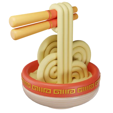 Chinese noodle soup  3D Icon