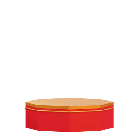 Chinese Octagon Podium  3D Illustration