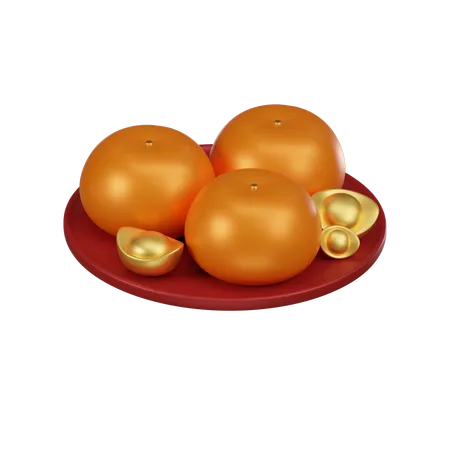 Chinese Orange  3D Icon