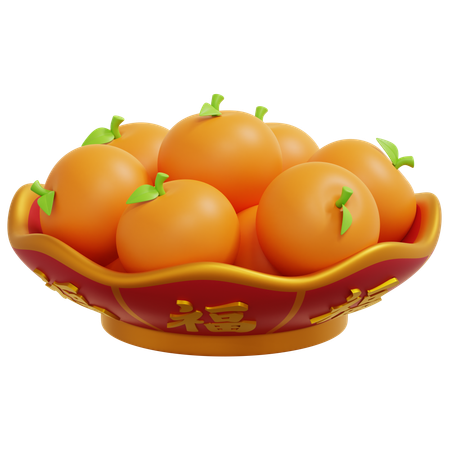 Chinese Orange  3D Icon
