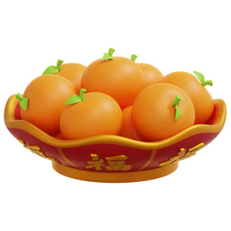 Chinese Orange  3D Icon