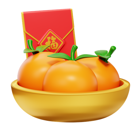 중국 오렌지  3D Icon