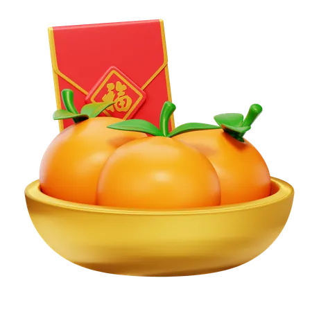 중국 오렌지  3D Icon