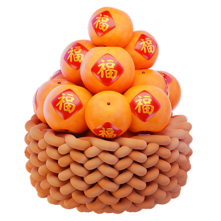 Chinese Oranges  3D Icon