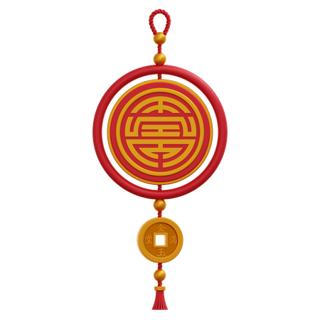 Chinese Ornament Shou  3D Icon