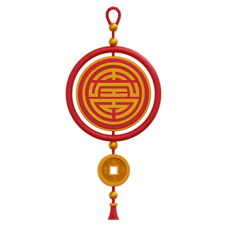 Chinese Ornament Shou  3D Icon