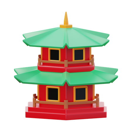 Chinese Pagoda  3D Icon