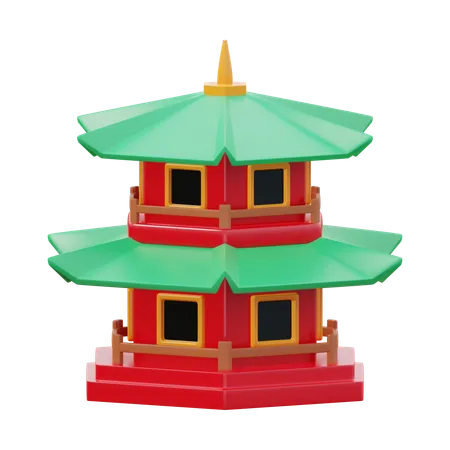 Chinese Pagoda  3D Icon