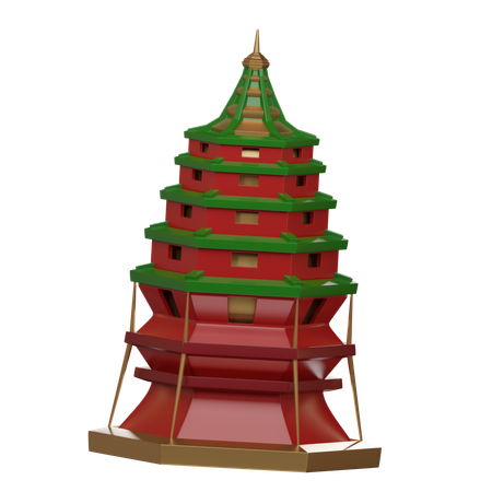 Chinese Pagoda  3D Icon