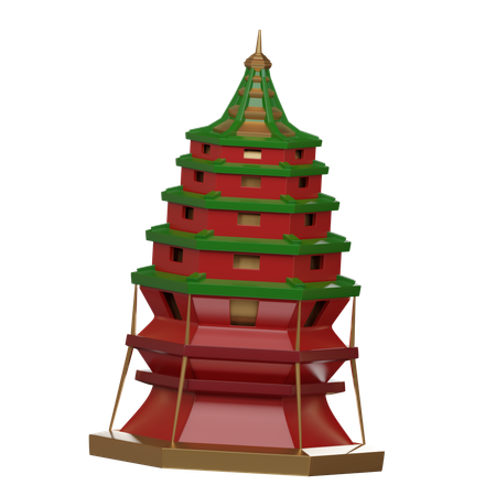 Chinese Pagoda  3D Icon