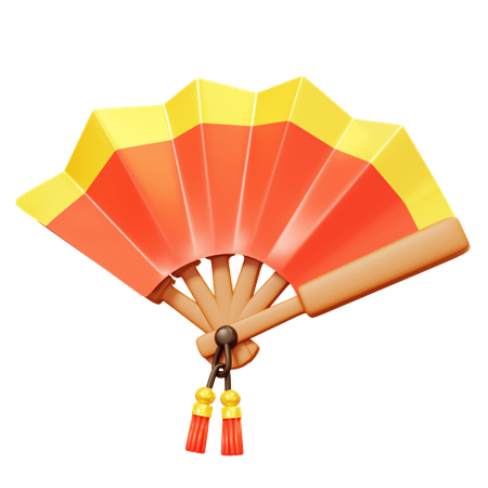 Chinese paper fan  3D Icon