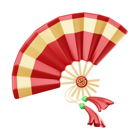 Chinese paper fan  3D Icon