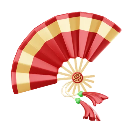 Chinese paper fan  3D Icon