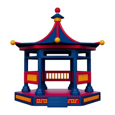 Chinese Pavilion  3D Icon