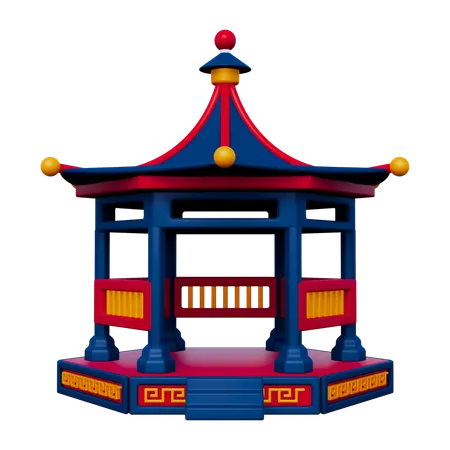 Chinese Pavilion  3D Icon