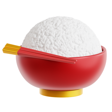 Chinese Plate Rice  3D Icon