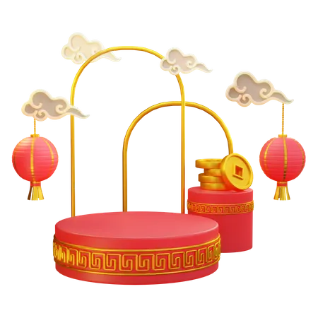 Chinese podium  3D Illustration