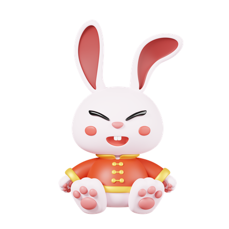 Chinese Rabbit  3D Icon