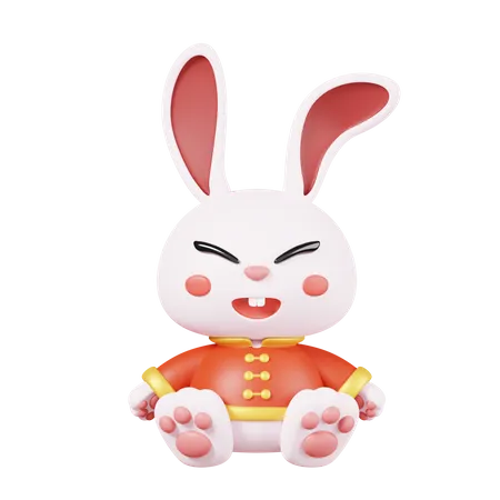 Chinese Rabbit  3D Icon