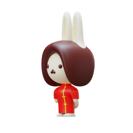 Chinese Rabbit  3D Icon