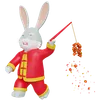 Chinese Rabbit Brings Chinese Crackers