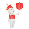 flying lantern emoji 3d