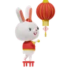 Chinese Rabbit With Lantern