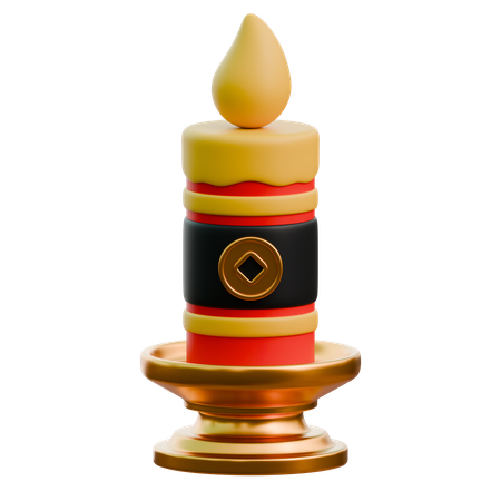 Chinese Red Candle  3D Icon