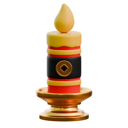 Chinese Red Candle  3D Icon