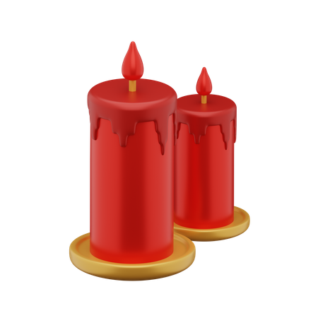 Chinese Red Candle  3D Icon