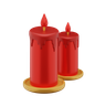 chinese red candle emoji 3d