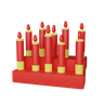 chinese red candle graphics