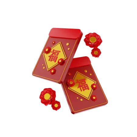 Chinese Red Envelope 3D Icon